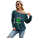 Women Dear Santa She's The Naughty One Christmas Shirt