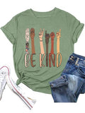 Women Be Kind Shirt Short Sleeve Kindness Tee Tops