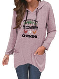 Funny Farmer Hoodies Women I Just Want To Work In My Garden and Hang Out with My Chickens Shirt