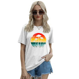 Women Mushroom Rainbow Graphic Tees