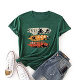 Women California Tshirt Cali Shirt Palm Tree Tee Tops