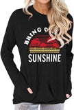 Women Bring On The Sunshine Long Sleeve Blouse with Pockets