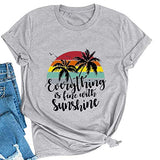 Women Everythins is Fine with Sunshine T-Shirt Sunshine Shirt