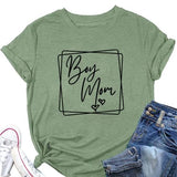 Boy Mom Shirt Women Tee Tops