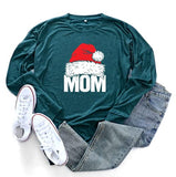 Women Mom Santa Hat Shirt Santa Blouse