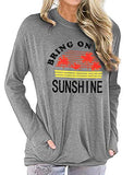 Women Bring On The Sunshine Long Sleeve Blouse with Pockets