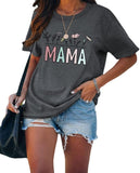 Women Plant Mama Tee Shirt Funny Gardening Graphic Tee Tops