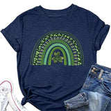 Shamrock Rainbow Tee Women St Patricks Day Gift Shirt