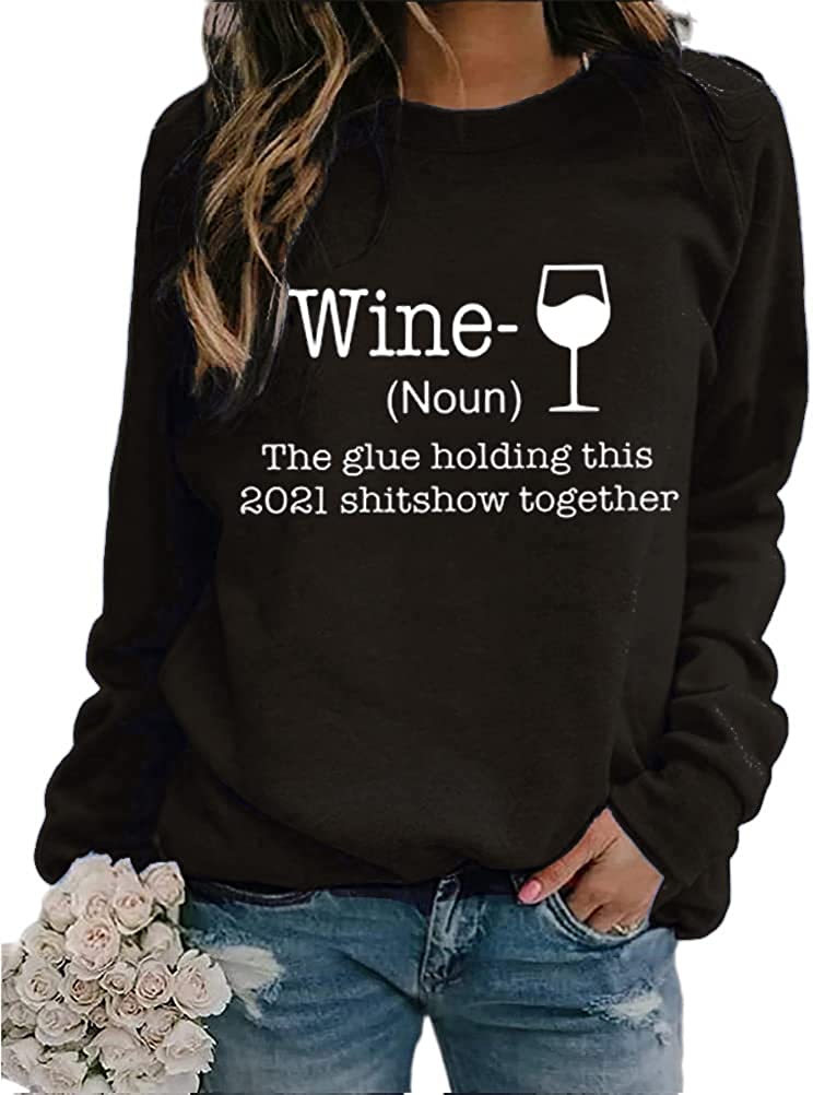 Sweat-shirt vin à manches longues pour femmes, la colle tenant ce Shitshow ensemble 2021
