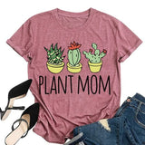 Cute Plant Mom Shirt Women Plant Lover Gift Graphic Tees