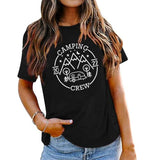 Women Camping Crew Shirt Vacation Nature Adventure Lover Tees