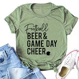 Women Football Beer & Game Day Cheer T-Shirt