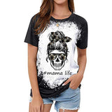 Fashion Skull Mom Shirt Army Mom Shirt American Mom Shirt Mama Life Shirt Wife Life Shirt