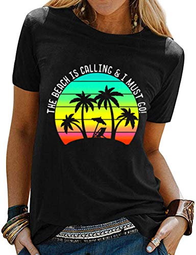 Women Beach is Calling and I Must Go T-Shirt Beach Shirt