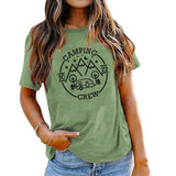 Women Camping Crew Shirt Vacation Nature Adventure Lover Tees