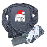 Women Mom Santa Hat Shirt Santa Blouse