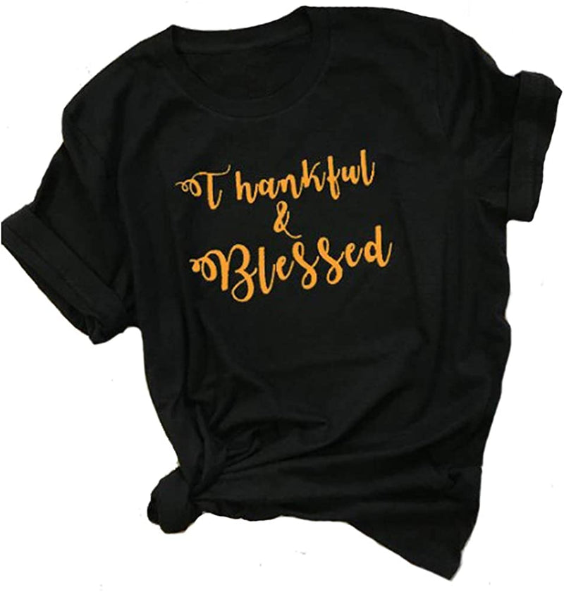 Women Thankful & Blessed T-Shirt