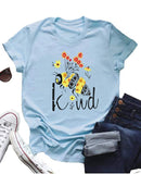 Women Bee Kind T-Shirt Graphic Shirt