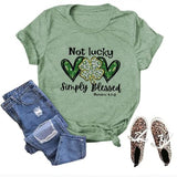 St Patty Tee Women Not Lucky Simply Blessed Shirt