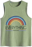 Women Everything Sucks Rainbow Tank Tops