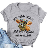 Women Women Heifer T-Shirt Not My Pasture Not My Bullshit Funny Shirt