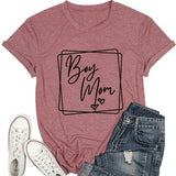 Boy Mom Shirt Women Tee Tops