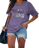 Women Plant Mama Tee Shirt Funny Gardening Graphic Tee Tops