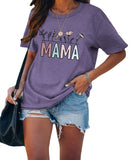 Women Plant Mama Tee Shirt Funny Gardening Graphic Tee Tops