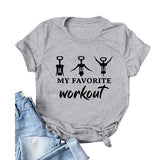 Favorite Workout Shirt for Women My Favorite Workout Wine Tshirt