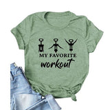 Favorite Workout Shirt for Women My Favorite Workout Wine Tshirt