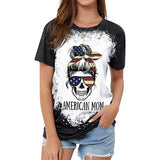 Fashion Skull Mom Shirt Army Mom Shirt American Mom Shirt Mama Life Shirt Wife Life Shirt