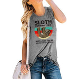 Women Sloth Hiking Team Shirt Cute Sloth Graphic Shirt