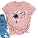 Women Love Dandelion Graphics Tee Shirt Graphic Tee Women