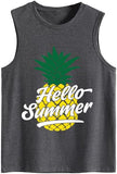 Hello Summer Pineapple Tank Women Pineapple Lover Gift Summer Vibes Shirt