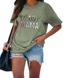 Women Plant Mama Tee Shirt Funny Gardening Graphic Tee Tops