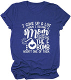 Women Funny New Mom Shirt F-Bomb Mom Tees