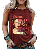 Women Not Fragile Like A Flower Fragile Like A Bomb Shirt