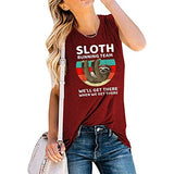 Women Sloth Hiking Team Shirt Cute Sloth Graphic Shirt