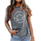 Women Camping Crew Shirt Vacation Nature Adventure Lover Tees