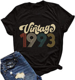 Damen Vintage 1970er Jahre Vintage 1980er Jahre Vintage 1990er Geburtstag T-Shirt