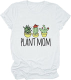 Cute Plant Mom Shirt Women Plant Lover Gift Graphic Tees