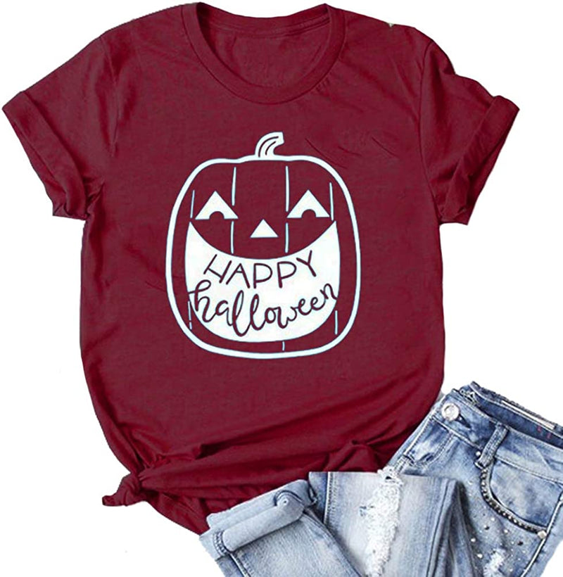 Happy Halloween Pumpkin T-Shirt for Women