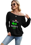 Women Dear Santa She's The Naughty One Christmas Shirt