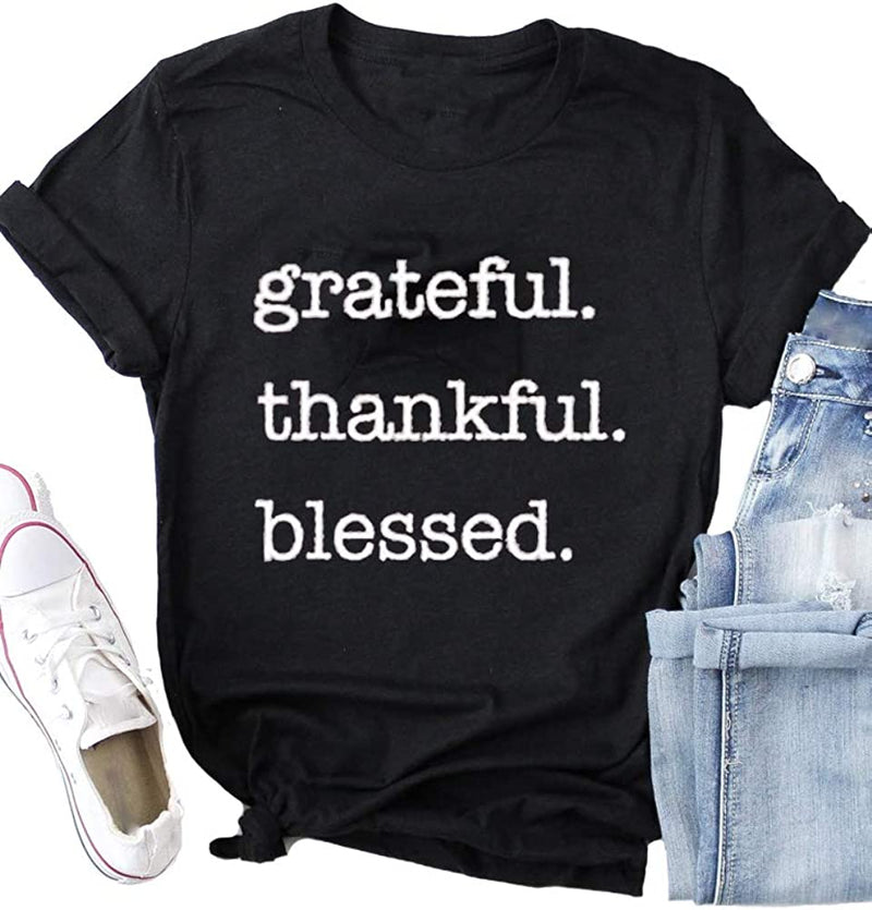 Women Graeful Thankful Blessed T-Shirt