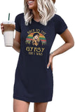 Women Back to The Gypsy That I was Shirt Gypsy Girl Shirt Mini Dress Tunic Shirt