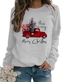 Women Long Sleeve Merry Christmas Sweater Christmas Shirt