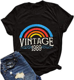 Damen Vintage 1970er Jahre Vintage 1980er Jahre Vintage 1990er Geburtstag T-Shirt