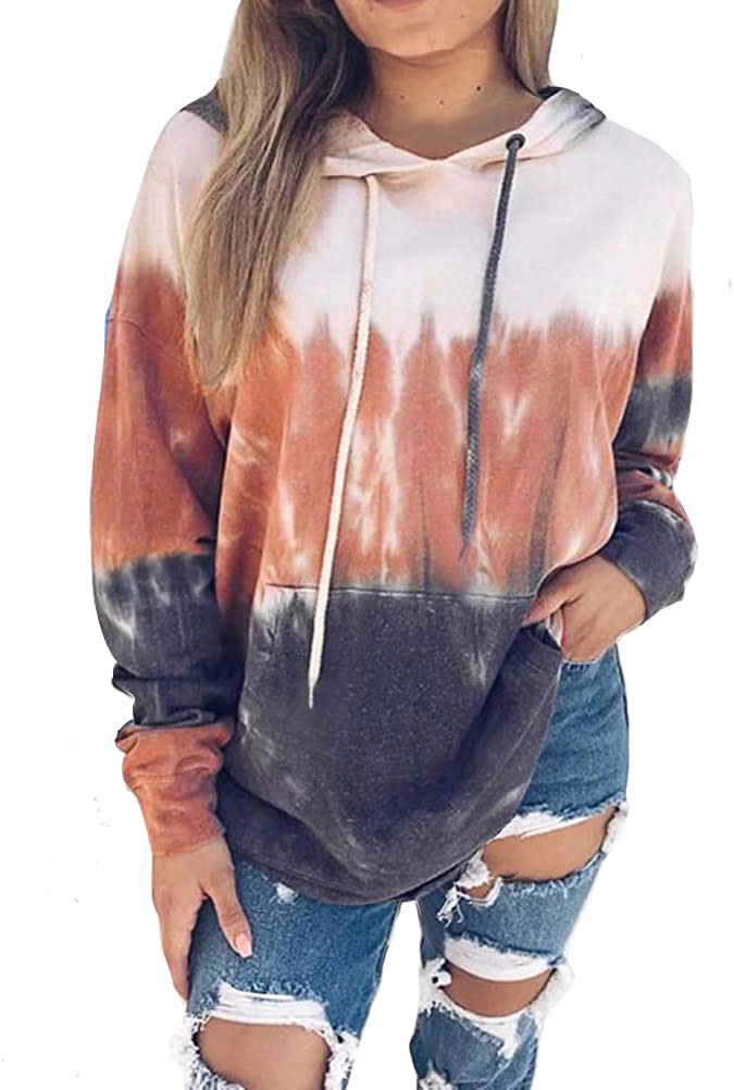 Women Tie dye Long Sleeve Fashion Hoodie