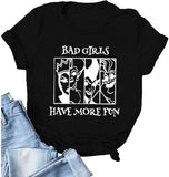 Women Bad Girls Have More Fun Shirt Halloween Party Tees