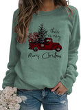 Women Long Sleeve Merry Christmas Sweater Christmas Shirt